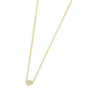 MARLU' Collana con cuore madreperla pvd oro