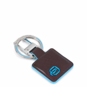 PIQUADRO Portachiavi con inserto in pelle Blue Square