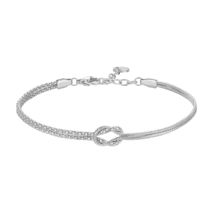 LUCA BARRA Bracciale uomo in acciaio con nodo