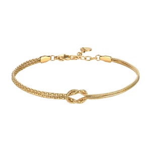 LUCA BARRA Bracciale uomo in acciaio IP gold con nodo