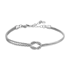 LUCA BARRA Bracciale donna in acciaio con nodo