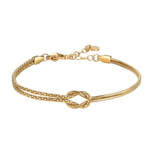 LUCA BARRA Bracciale donna in acciaio IP gold con nodo