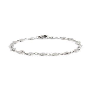 MARLU' Bracciale donna in acciaio con catena e cuori