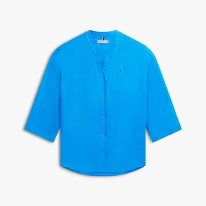 TOMMY HILFIGER Camicia Ess Linen Collarless Shirt