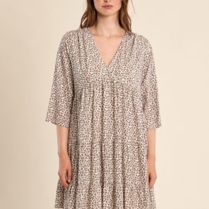 MOLLY BRACKEN Vestito Con Stampa Leopardata